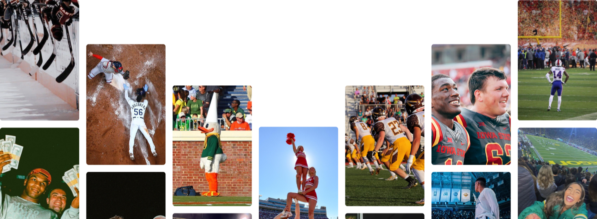 A grid of sports images